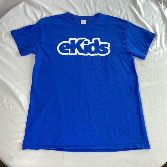 Gildan Men’s Blue eKids Tee - Picture 1 of 5